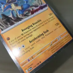 FART SWIRL 🌀💫 BLEED ERROR NM Lucario 114/198 Stamped Cosmos Holo Promo Pokemon - Image 3