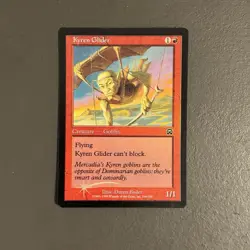 Kyren Glider Foil LP 1999 Mercadian Masques Red Common Magic The Gathering Card - Image 1