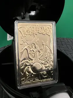 1999 Pokemon Burger King 23K Gold-Plated Charizard Card #06 w/Poke Ball (No Box) - Image 2