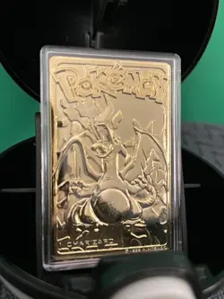 1999 Pokemon Burger King 23K Gold-Plated Charizard Card #06 w/Poke Ball (No Box) - Image 3