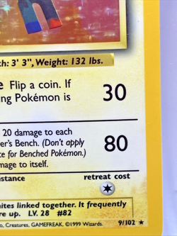 Magneton 9/102 NM Holo Base Set Unlimited Rare Pokemon TCG Card - Image 5