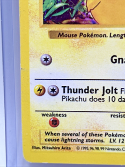 Pikachu Yellow Cheeks Shadowless Pokemon Base Set #58 1999 58/102 Card - Image 2