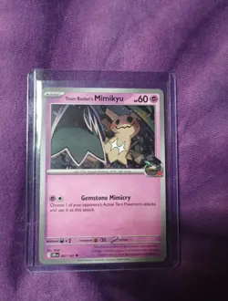 2025 Baslc Team Rockets Mimikyu R Pokemon Trading Card Game - Image 1