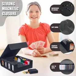 3200+ Trading Card Storage Box, Commander Deck Box with Window Dice Tray, 4 Card - Image 5