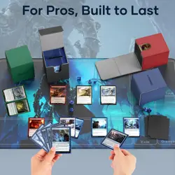 4 Pack Card Deck Box, Commander Deck Box Holds 400+ Single Sleeved Cards with 4 - Image 5
