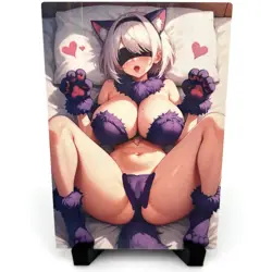 NieR: Automata 2B Sexy Anime Waifu Cat Girl Lewd Doujin Goddess Story Art Card - Image 1