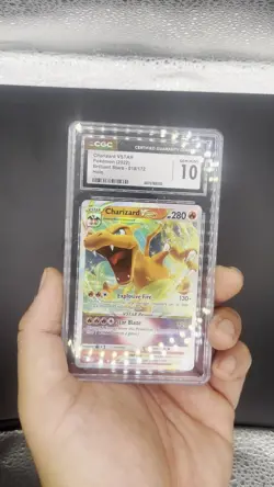 CGC 10 Charizard VSTAR 018/172 Gem Mint Brilliant Stars Holo Rare Pokemon Card - Image 2