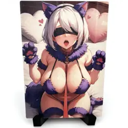 NieR: Automata 2B Sexy Anime Waifu Cat Girl Doujin Lewd Goddess Story Art Card - Image 1