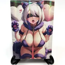 NieR: Automata 2B Sexy Anime Waifu Cat Girl Doujin Lewd Goddess Story Art Card - Image 2
