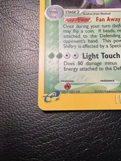 2003 Pokemon TCG Shiftry Holo Rare Card 12/100 EX Sandstorm - Image 3