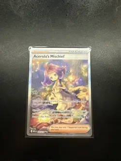 Pokemon TCG Acerola’s Mischief Trainer Card Full Art Ultra Rare - Image 3