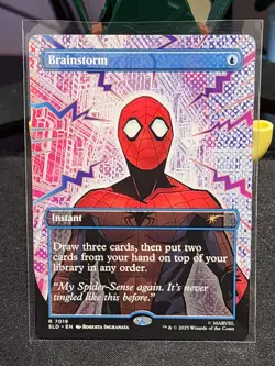 MTG Brainstorm (7019) *Non-Foil* Secret Lair: Spider-Man Bonus Card MT/NM - Image 1