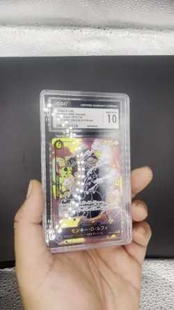 CGC 10 ONE Piece Card Monkey.D.Luffy SEC Parallel OP10-118 Royal Bloodline Japan - Image 2