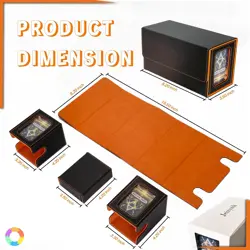 Deck Box for MTG, 3-In-1 MTG Commander Deck Box with Dice Tray, 2 Commander Disp - Image 2