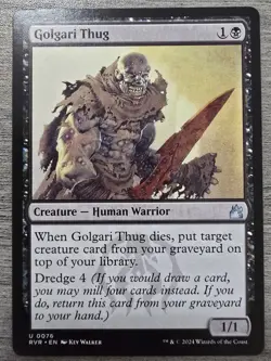 Golgari Thug (U) #76 Ravnica Remastered MTG NM - Image 1