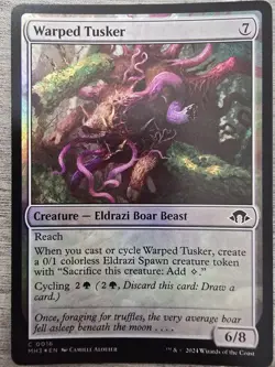 Warped Tusker (C) Foil #16 Modern Horizons 3 MTG NM - Image 1