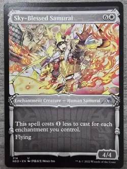 Sky-Blessed Samurai (Showcase) (U) #314 Kamigawa: Neon Dynasty MTG NM - Image 1