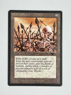 MTG WALL OF SPEARS Antiquities Regular NM/MT Magic The Gathering - Image 1