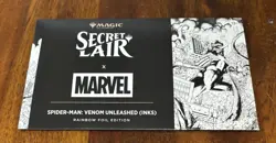 🔥MTG MARVEL Spider-Man Secret Lair Venom Unleashed Inks Rainbow FOIL IN HAND - Image 1