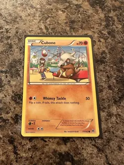 Pokemon TCG Cubone 77/162 Pokemon Breakthrough LP Condition - Image 1