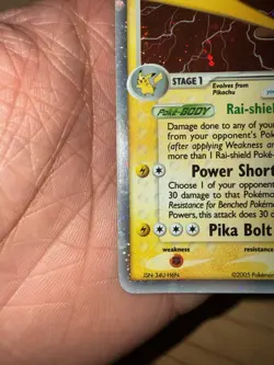 Raichu Ex 97/106 Emerald Holo Rare Pokemon TCG Nintendo Pikachu LP - Image 3