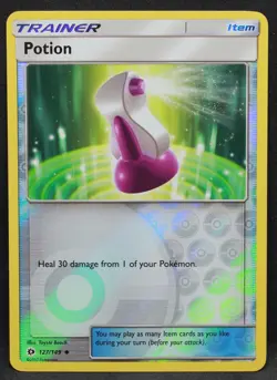 Potion 127/149 SM Base Set Reverse Holo Uncommon Pokemon - LP - Image 1