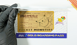 Pokemon ANA Airline Gold Boarding Pass Pikachu Pocket Monsters Japanese Opened - Image 1