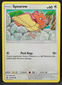 Spearow 97/149 SM Base Set Normal Common Pokemon - LP1 - Image 1