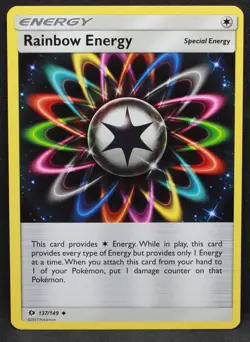 Rainbow Energy 137/149 SM Base Set Normal Uncommon Pokemon - LP2 - Image 1