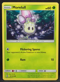 Morelull 16/149 SM Base Set Normal Common Pokemon - LP1 - Image 1