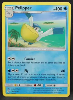 Pelipper 38/149 SM Base Set Normal Uncommon Pokemon - LP2 - Image 1