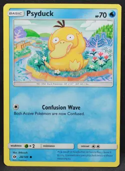 Psyduck 28/149 SM Base Set Normal Common Pokemon - LP - Image 1