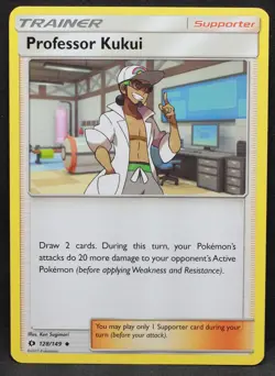 Professor Kukui 128/149 SM Base Set Normal Uncommon Pokemon - LP2 - Image 1