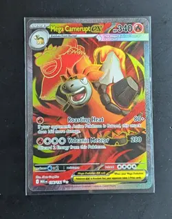 Mega Camerupt Ex 156/132 Mega Evolution Pokemon Card Near Mint English - Image 1