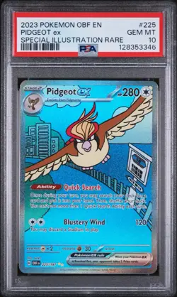 Pidgeot EX Obsidian Flames Special Illustration Rare Card 225/197 PSA 10 - Image 1