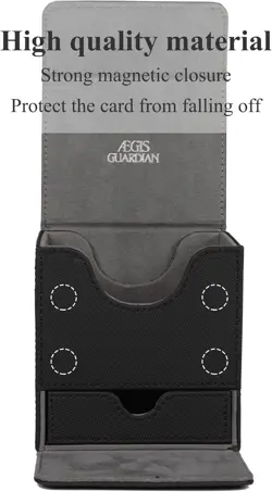 AEGIS GUARDIAN Card Deck Box with Dice Tray for MTG Cards, Commander Deck Box Fi - Image 4