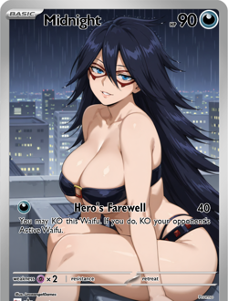 LoveangelGames-Season 2- Custom Card- Waifu Universe-Midnight Farewell - Image 1