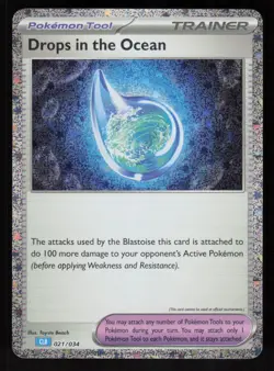 Drops in the Ocean 021/034 Holo Trading Card Game Classic LP-NM - Image 1