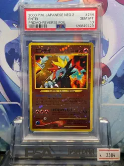 Pokemon Card PSA10 Entei Lv.37 Old Back Holo Rare 2000 Japanese - Image 1