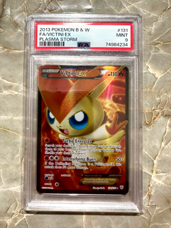 67 POP! 2013 Victini ex Plasma Storm 131 PSA 9 Full Art B&W Pokemon Mid Era - Image 1