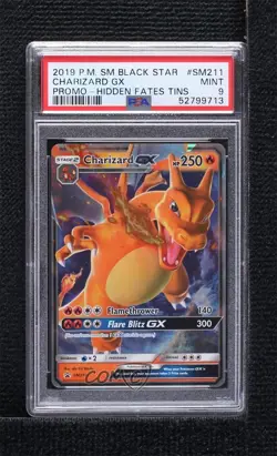 Charizard GX Pokemon Sun & Moon Black Star Promo PSA 9 MINT - Image 1