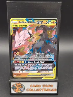 2019 POKEMON SUN & MOON COSMIC ECLIPSE #157 RESHIRAM & ZEKROM GX - Image 1