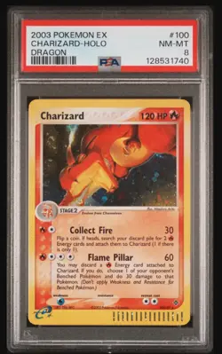 Pokemon Charizard EX Dragon Holo Secret 100/97 PSA 8 NM Swirl New Cert Clean - Image 1