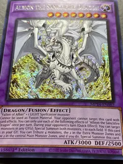 Albion The Sanctifire Dragon | MP24-EN082 | Prismatic Secret Rare | NM | YuGiOh! - Image 2