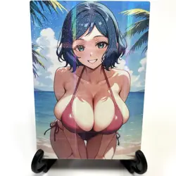Gundam Rinko Iori Sexy Hot Bikini Anime Waifu Girl Lewd Goddess Story Art Card - Image 2