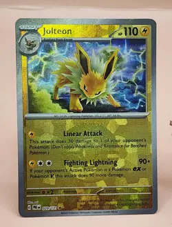 Pokemon TCG Prismatic Evolutions Jolteon Pokeball Reverse Holo Card 029/131 - Image 2