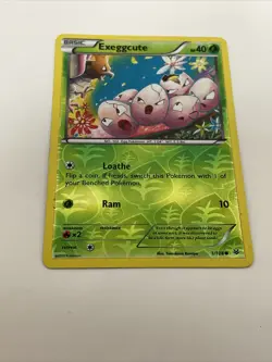 Pokemon EXEGGCUTE 1/108 - XY Roaring Skies - Rev Holo Card - Image 2