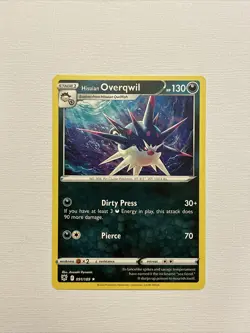 Hisuian Overqwil 091/189 NM / M RARE Astral Radiance Pokemon Card - Image 1
