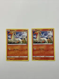 2x Pokemon Ponyta 21/195 Silver Tempest Card FREE SHIPPING - Image 1