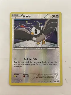 Pokemon Card TCG BREAKthrough Starly 125/162 Reverse Holo Common Free Shipping - Image 1